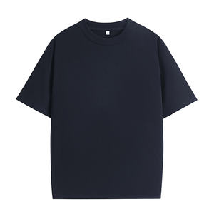 Camiseta de algodón grueso de 230 gramos para hombre, gris oscuro, de manga corta, corte holgado con hombros caídos, cuello redondo, estampado 100% algodón. - Product Image 6