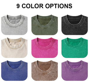 Haute qualité hommes pierre lavé T-shirt en détresse lourd lavé à l'acide T-Shirt surdimensionné lavage à l'acide Vintage T-shirt pour hommes - Product Image 2