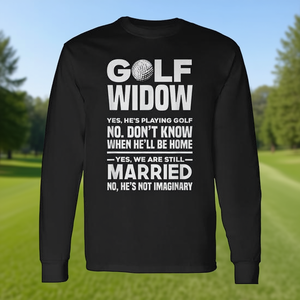 Camiseta de manga larga Golf Widow para esposa golfista, regalo divertido de golf - Product Image 3