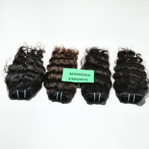 Extensiones de cabello humano virgen Remy de templo indio ondulado sin desprendimiento de alta calidad 100% - Product Image 1