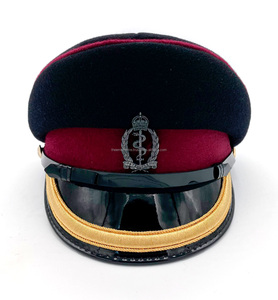 Casquette brodée à la main, chapeau d'uniforme marine personnalisé, bordure argentée, couvre-chef professionnel pour tenue de cérémonie en provenance du Pakistan - Product Image 2