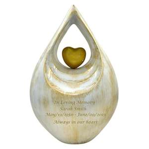 Urna de cremación para adultos, urnas de cremación en forma de lágrima grande con corazón pequeño, superventas, urnas para cenizas humanas, lo último - Product Image 5