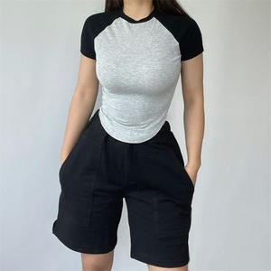 running fitness clothing yoga clothing Customizable High Quality Stitching sports top ladies summer short-sleeved <b>T</b>-<b>shirts</b> - Product Image 2