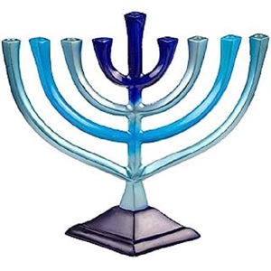 Menorah de Hanukkah pour bougeoir en laiton poli pour festival juif pour bougeoir en laiton en gros - Product Image 3