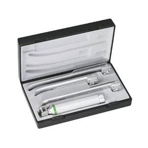 Ensemble de laryngoscope Macintosh de haute qualité Lame à fibre optique en acier inoxydable Intubation manuelle Instruments chirurgicaux Base optimale - Product Image 1