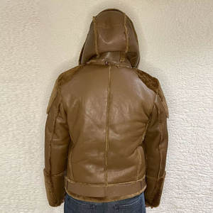 2025 haute qualité Durable hommes veste en cuir vêtements d'hiver les mieux notés grande qualité en peau de mouton fausse fourrure veste en cuir - Product Image 6