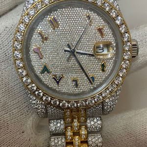 Relojes de diseño de esqueleto de lujo de negocios VVS Moissanite Iced | Movimiento mecánico automático | Probador de diamantes aprobado al por mayor - Product Image 1