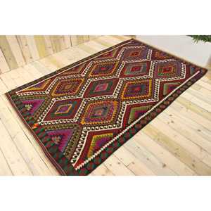 Tapis turc vintage, tapis de 5,8 x 9,2 pieds, tapis en laine persane rouge - Product Image 1