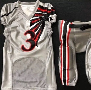 Best Quality XL Size Custom American Football Uniforms Custom Team Name 3D Embroidery 100% <b>Polyester</b> Breathable Quick Dry Sports - Product Image 2