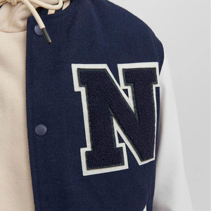 แจ็กเก็ตเบสบอลไซส์ XL อบอุ่นสำหรับผู้ชายผ้าแคนวาสคอตั้งสไตล์สตรีทพร้อมตัวอักษรแฟชั่นใหม่ฤดูหนาว - Product Image 5