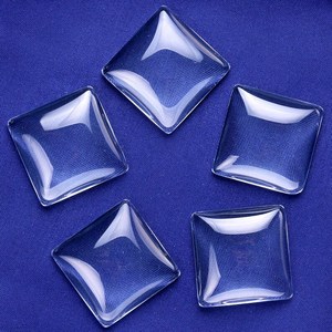 Cristal naturel Quartz forme carrée 12mm dos plat Cabochon pierre précieuse adapté pour bagues collier bijoux à bricoler soi-même fabrication - Product Image 5