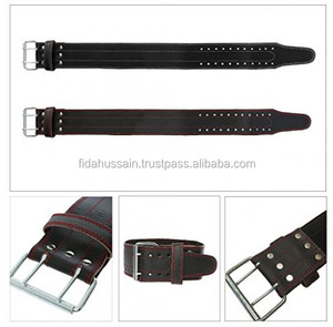 Vente en gros de ceintures d'haltérophilie de haute qualité en cuir suédé à double griffe design personnalisé avec logo - Product Image 5