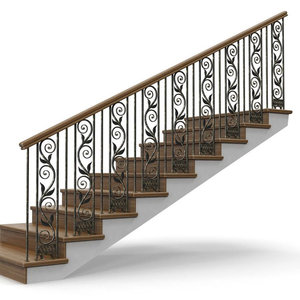 Garde-corps d'escalier en fer forgé fabriqué à la main du Vietnam Compétences de forgeage traditionnel avec finitions décoratives de qualité supérieure - Product Image 5