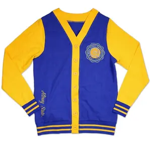 Nouveau classique mode boutons Vintage uni tricoté collège Cardigan pull respirant logo personnalisé prix de vente entier