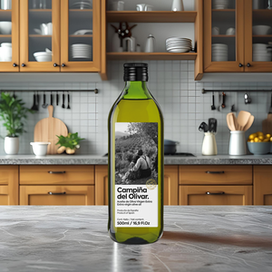Botella de vidrio de alta calidad de 500mL Aceite de Oliva Virgen Extra "Campiña Del Olivar" para cocinar y aderezos - Product Image 2
