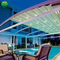 Pergola en aluminium à persiennes manuelles avec toit anti-pluie réglable 3x3m 3x4m 3x6m Gazebo extérieur à toit rigide pour terrasse jardin cour