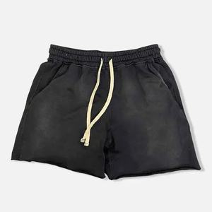 Pantalones cortos de algodón deportivos de verano personalizados OEM para hombres lavado ácido estético informal ropa de gimnasio sólido ajuste Regular para correr en la playa Jogging - Product Image 6