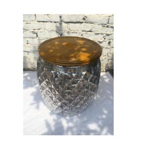 Mesa de centro de metal superventas con tapa de madera, muebles de sala de estar, mesa de diseño martillado para restaurantes - Product Image 6