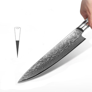 Venta al por mayor personalizado OEM ODM cubertería de fábrica profesional Damasco cocina Chef cuchillo japonés de acero inoxidable de alto carbono cuchillo - Product Image 5