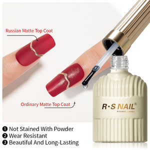 R S ongles en gros poudre antiadhésive russe mat couche de finition marque privée 10g Gel de couche de finition givré pour Chrome - Product Image 2