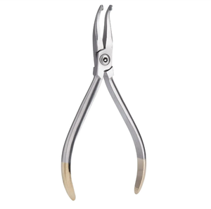 Pince dentaire incurvée orthodontique de cintrage de fil avec la source d'alimentation manuelle d'acier inoxydable de poignée d'or - Product Image 1
