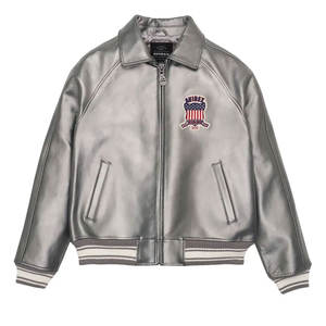 Veste Avirex en cuir de qualité supérieure pour hommes, tailles personnalisées de différentes couleurs disponibles, meilleure vente de vestes en cuir brodées pour hommes - Product Image 1