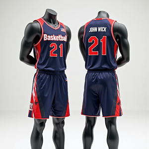 Ensemble maillot et short sublimés, prêts à l'emploi, uniformes de basketball entièrement personnalisés pour hommes, respirants, séchage rapide, vêtements de sport de haute qualité - Product Image 5