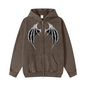 Sweat-shirts pour hommes de haute qualité, décontractés pour l'hiver, avec fermeture éclair et strass brodés, nouvelle arrivée, tissu respirant - Product Image 4