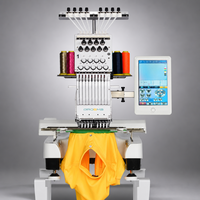 Machine à broder informatisée PROMEB à tête unique pour usage domestique, écran tactile LCD 10 pouces, 1200 tr/min, pour casquettes, broderie 3D, chaussures plates, chaussettes et patchs