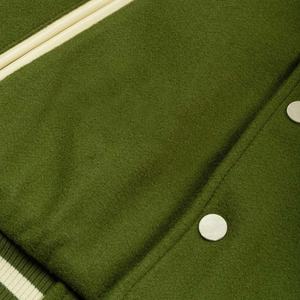 Chaquetas Varsity de Lana con Logotipo Personalizable, Chaquetas de Hombre de Talla Grande con Costuras de Cuero sin Costuras - Product Image 4