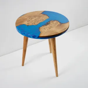 Mesa de centro redonda de madera maciza moderna de lujo, mesa de centro de nuevo diseño para sala de estar, muebles para el hogar - Product Image 4
