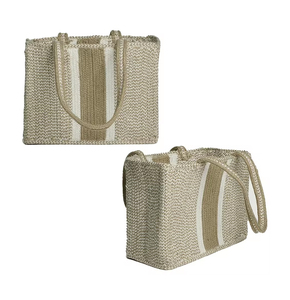 Bolso trenzado de Mano a Mano de hilo PET de tamaño personalizado superventas, forro de lona de alta calidad, dos asas abiertas, precio bajo, fabricante indio - Product Image 5
