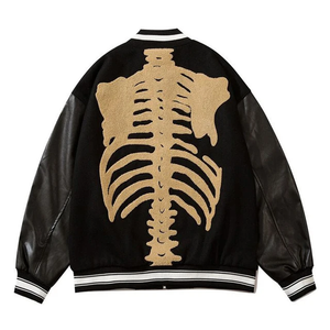 2024 unisexe Hip Hop université veste imperméable bouffant brodé fourrure lettres respirant coton coupe ample pour hommes femmes hiver - Product Image 4