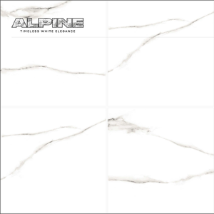 Alpine Elegance Carrelage de sol en marbre 600x600mm Modèle STATUARIO PLUS Surface brillante pour les applications murales Novac Ceramic - Product Image 1