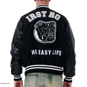 แจ็คเก็ตเบสบอลวิทยาลัยสำหรับผู้ชาย แจ็คเก็ตวาร์ซิตี้แขนยาวสไตล์วินเทจสำหรับผู้หญิง สีตัดกันทันสมัย สำหรับฤดูหนาว - Product Image 4