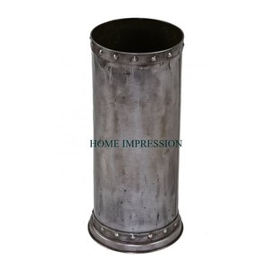 Cubo de basura de jardín de metal de alta calidad Cubo galvanizado con cubo de basura único metálico de forma redonda de Calidad exclusiva - Product Image 3