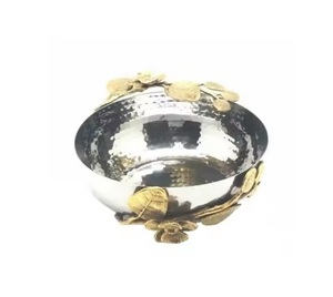 ชามผลไม้สำเร็จรูปสำหรับตกแต่งบ้าน/ห้องครัวทำจากโลหะสีขาวใช้ตกแต่งโลโก้ได้ตามต้องการ - Product Image 1