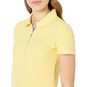 Camiseta de polo lisa de alta calidad para mujer, camiseta informal de manga corta con cuello ajustado para mujer, camiseta de negocios - Product Image 3