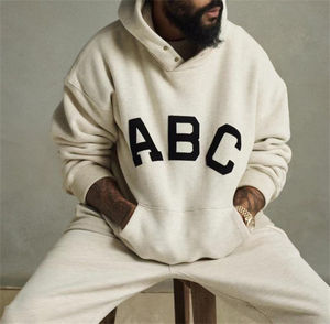 Conjunto de chándal con capucha de talla grande para hombre, transpirable, secado rápido, algodón/poliéster, ajuste informal, deporte, jogging, entrenamiento, 2022, recién llegados - Product Image 1