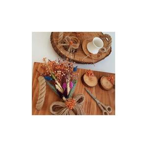 Retro rustico in legno antico promessa fidanzamento-caffè vassoio di servizio Set di 2