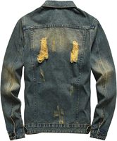 Veste en jean brodée vintage personnalisée pour homme, style streetwear, hiver, haute qualité, coupe-vent, respirante