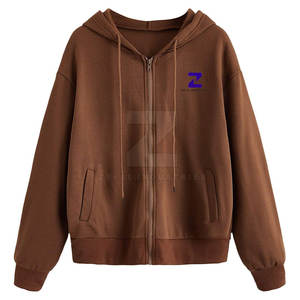 Sweats à capuche avec fermeture éclair pour hommes de grande taille 100% coton tendance et élégant de haute qualité en stock - Product Image 1