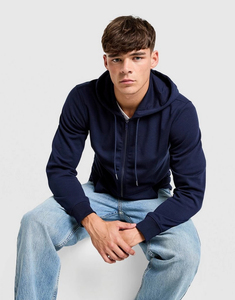 Sudadera con capucha para hombre con bolsillo polar unisex liso en blanco cremallera Sudadera con capucha logotipo personalizado cremallera Sudadera con capucha fabricada por Huzaifa Products - Product Image 4