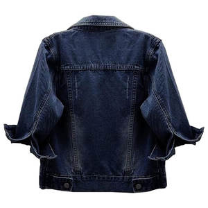Veste en jean boutonnée de base personnalisée OEM pour les femmes respirant en cuir de mouton conception de vêtements à la mode - Product Image 2