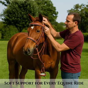 Brida de Equitación de Alta Calidad |   Brida de Cuero Resistente para Caballos, para Entrenamiento, Equitación, Rendimiento y Uso en Exteriores - Product Image 3