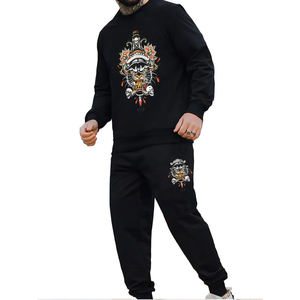 2024 chándales de lana Unisex último diseño 100% algodón elástico DTG impreso Fitness pulóver chándales con capucha - Product Image 1