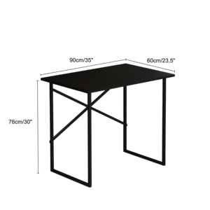 Escritorio de trabajo de estudio convertible multiusos de estilo europeo moderno de Módena negro de alta calidad para oficina en casa o sala de estar al por mayor - Product Image 6