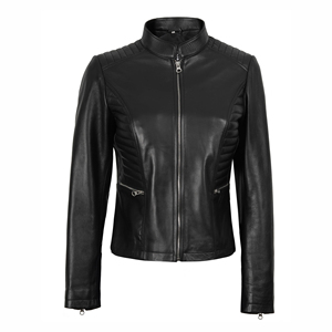 Colección de invierno Warm Up Pure Leather Staff Jacket Chaquetas de mujer de cuero genuino hechas a medida de moda - Product Image 1
