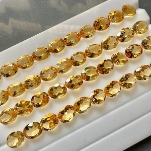 Mehrajuddin Gems, Gema de Citrino Natural de Calidad, Ovalada de 8x10mm, Piedra de Nacimiento de Noviembre, Color Amarillo Dorado con Efecto de Fuego/Brillo Superior - Product Image 3