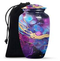 Urna de remolino púrpura y dorado para cenizas humanas, urna decorativa personalizada para adultos, recuerdo, cenizas conmemorativas, urna de 1-200 pulgadas cúbicas